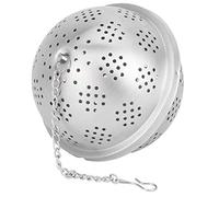 Xiuganpo Seasoning Filter Ball 304 Stainless Steel Mesh Design Strainer Kitchen Accessories for Tea, Hot Pot, for Family Gathering L Size 8.3cm (M)