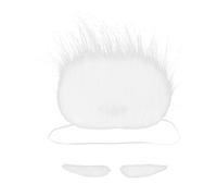 Xiuganpo Set of Santa Beard, False Eyebrows Is a False Self-adhesive White Beard in Quality Flannel for Halloween for the Costume Party for a Birthday Party for Christmas