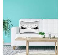 Xiuganpo Shining Eyelashes Pattern 30*50cm Pillow Case Stylish Cushion (O)