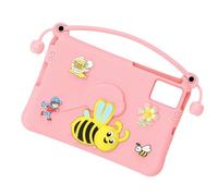 Xiuganpo Shockproof Tablet Case with Bee-shaped Stand, Washable EVA Foam Cover for, 11-inch Tablets, Ideal for Watching Movies and Reading Hands-Free (Pink)