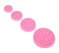 Xiuganpo Silicone Double Happiness Mould Set for DIY Cake Decorating and Soap Making Food Grade Flexible Safe Reusable 4 Pieces