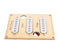 Xiuganpo Single Coil Pickup Set, Alnico 5 Electric Guitar Neck Middle Bridge Pickup Set Replacement Part for Repairing, Complete Kit, Neck 48Mm, Middle 50Mm, Bridge 52Mm (Silver)