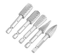 Xiuganpo Single Cut Burr, Burr, 5PCs High -speed Steel Burrre for Machine Tools Aluminum Woodworking Professional Use