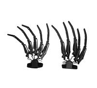 Xiuganpo Skeleton Bone Claw Hand, Recyclable Extension Claws By Hand a Couple of Articulated Parties for Party Decoration (Black)