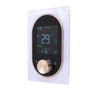 Xiuganpo Smart Temperature Controller, LED Screen Screen Touchscreen Thermostat Weekly Programmable Wall Rinsing Assembly Capacitive Key Type for Start Use (White)