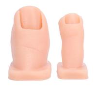 Xiuganpo Soft Silicone Nail Art Practice Toes for Manicure Training, Easy-to-Use Design for Nail Artists and Beginners, 2 Pack Artificial Toes for Technicians and Salons (Type 1)