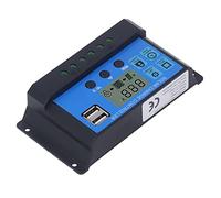Xiuganpo Solar Charge Controller High Efficiency PWM Regulator with Dual USB Output for Home and Industry Use Aluminium Alloy (40A)