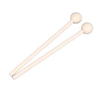 Xiuganpo Solid Wood Hand Pan Drum Mallets with Crisp Sound, Ergonomic Design for Effortless Playing, 2 Pcs Compact and Portable for Versatile Use, Material: Solid Wood (Short Version)