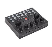 Xiuganpo Sound Card Dual Channel USB Sound Card for PC Recording, Gaming Streaming, Reverb Control and Knob Design, Bass and High Frequency Control for Clear, 800 MAh Battery Capacity Included