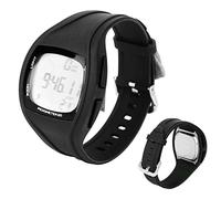 Xiuganpo Sports Digital Step Counter Watch Shockproof EL Backlight Wristwatch for Daily Use Suitable for Sports Outdoor Activities Plastic Black (9105 Black)