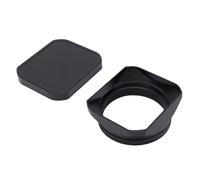 Xiuganpo Square Metal Lens Shade with Cap, Anti Reflective Metal Lens Hood Shade, Smart Realignment Technology, Camera Lens Hood Fit for X100VI X100V X100F X100T X100S X100 X70 (Black)