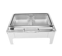 Xiuganpo Stainless Steel Chafing Dish Buffet Set, 9L Rectangular Food (2