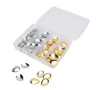 Xiuganpo Stainless Steel Fishing Rotating Blades 80Pcs, Spoon Rigs Kit with Gold Silver Plating for Saltwater Freshwater Lure Making Spinnerbait Components
