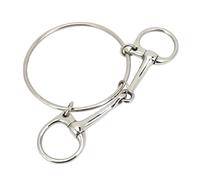 Xiuganpo Stainless Steel Horse Mouth Bit 125mm 5 Inch, Smooth Side Snaffle Bit for Easy Control, Durable Metal Horse for Riding Training and Equestrian Equipment
