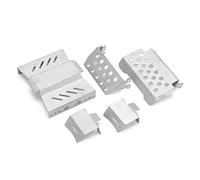 Xiuganpo Stainless Steel RC Chassis Armors Set Lightweight Impact Resistant Plates for GEN8 1/10 Climbing Cars Easy Install 5 Pack