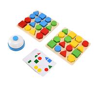 Xiuganpo Stimulating Geometric Puzzle Toy for Hands-on Learning with Various Shapes and Colors 3x3in Baseboard