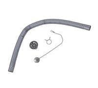 Xiuganpo Straight RV Sink Drain Connector, ABS and Stainless Steel Sewer Adapter with Hose and Clamp, 40mm RV Sink Drain Connector Straight for RVs and Yachts