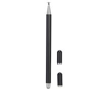Xiuganpo Stylus Pens 2 in 1, Disc Tip for Handwriting & Dual Fiber Tip for Touch Screens, with Aluminium Alloy for Mobile Phone, Tablet (Black)
