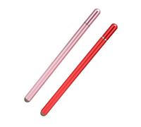 Xiuganpo Stylus Pens High Sensitivity Comfortable Grip 2Pcs Touch Screen Pen for Tablet Phone Black White Red Silver Universal Stylus (red/pink)