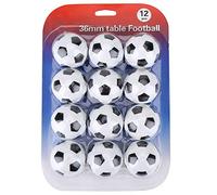 Xiuganpo Table Soccer Replacement Resin Balls Set for Mini Football Game 12pcs Kit for Table Soccer Lovers Black&White 1.41 Inch Diameter Pack of Balls