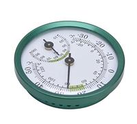 Xiuganpo Temperature Humidity Mini Wall Hanging Thin Transparent Dial Large Screen Tester for Indoor Office Green Aluminum Cover 2.2 X X 0.5in