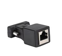 Xiuganpo Thick Alloy DB9 Female to RJ45 720P 1080I 1080P Adapter Connector for Computers, 2PCS Compact Plug and Play Converter for Industrial PCs