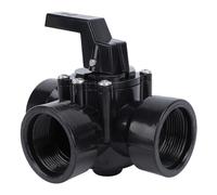 Xiuganpo Three Port Diverter Valve, G11/2in ABS Swimming Pool Diverter Valve for 4517 Spas, 3 Way Positive Seal Replacement for Pools and Spas, 5.51x5.31x4.13in