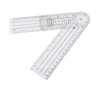 Xiuganpo Transparent Angle Ruler Flexible Adjustable Geometry Measuring Tool for Artists Builders Teachers Engineers 21.5x5cm