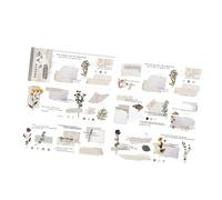 Xiuganpo Transparent Watercolor Floral Stickers, 5 Sheets Set