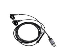 Xiuganpo Type C Wired Headphones with Advanced Sound Chip (Black) | Powerful sound drivers, flexible controls, wide compatibility