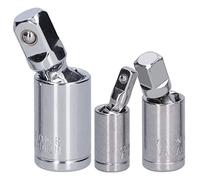Xiuganpo Universal Joint Socket Adapter, 1/2 3/8 1/4 Drive Chrome Vanadium Steel Impact Grade 360 Degree Swivel Conversion Tool for Ratchet Wrench, Rust Coating, Tight Space Socket