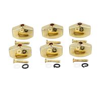 Xiuganpo Universal Metal Guitar Tuning Peg Buttons Stable Replacement for Acoustic Electric Guitar Modifying Parts for Guitarists (Gold)