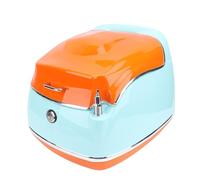 Xiuganpo Universal Motorcycle Top Case, 38L Motorcycle Daily Tail Box with Lock and Key, Retro Waterproofing Motorcycles Bag Storage, Tail Box Carrier Case for Electric Bike Scooter (Blue)