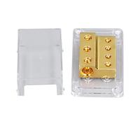 Xiuganpo Universal Power Distribution Block 1 In 4 Out for Safe Vehicle Modifications - Fireproof Fuse Holder for Cars and Boats