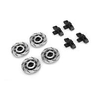 Xiuganpo Unlimited Desert Racer UDR 1/7 RC Car RC Brake Disc Non-Directional Surface Decorative Wheel Upgrade Part 4 Pack (Black)