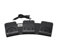 Xiuganpo USB Foot Pedal Ergonomic Triple Keys Mechanical Switch Programmable Controller for Gaming Photography and Transcription