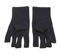 Xiuganpo UV Protection Glove for Nail Art Skin Care, 8.7 Inches Long, Durable Polyester Material, for Nail Art Process Enjoyment (Black)