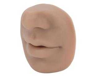 Xiuganpo Versatile Silicone Piercing Model with Mouth for Nose Ring Practice and Display, Piercing Enthusiasts [Flexible Soft Imitation Nose Model, Reusable Display for Lip Studs, Silicone ] (Dark