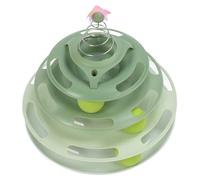 Xiuganpo Vibrant Cat Circle Track Toy Fun Interactive Turntable Cat Tower Toy for Pet Stress Relief Roller (Type 1)