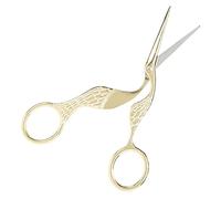 Xiuganpo Vintage Craft Scissors Bird Shape Stylish Design for Sewing and Embroidery 1 Unit Stainless Steel Precision Cutting (Gold)