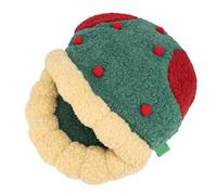 Xiuganpo Warm Cat, Xmas Sock Shaped Privacy Cozy Semienclosed Pet Bed with Soft Sherpa Fleece and Oxford Fabric, Suitable for Small Dogs and Cats, for Autumn and Winter Seasons