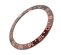 Xiuganpo Watch Ceramic Bezel Insert, Lightweight and Stylish Replacement Accessory for Smart Watches, Protective Ring for Daily Use, Black Rose Red (40mm)