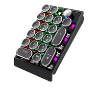 Xiuganpo Wireless Number Pad, 19 Keys 3 Mode Mechanical Numpad with RGB Backlight, Portable Bluetooth 2.4G Hot Swappable Numeric Keyboard for Laptop Desktop PC Data Entry Accounting