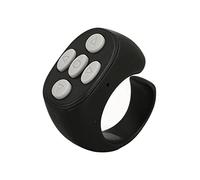 Xiuganpo Wireless Smart Ring Controller, Remote Control Page Turner for Video Page, Rechargeable ABS Material (Black)