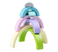 Xiuganpo Wooden Arch Stacking Toy Multi-Color Learning Blocks for Toddlers 1 Unit (Free Size)
