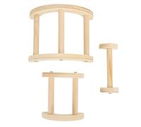 Xiuganpo Wooden Chick Perch Stand Multi-functional Fitness Place for Backyard Chickens 6 Piece Set