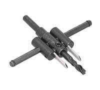 Xiuganpo Wooden Drilling Saw, Adjustable District Hole Cutter Around Cutting Tools for Vertical Hand Drills for Woodworking for Plastic Panel Openings (30-120 mm)
