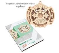 Xiuganpo Wooden Perpetual Calendar, Adjustable Wall Hanging Design