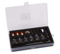 Xiuganpo WP9/20 Welding Torch Accessory Kit, Durable Glass Nozzle Set for Argon Welding Gun, 6 Glass Nozzles, 3 Gun Tails, 3 Tungsten Clamps for Professional Welders