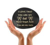 XiuGlimpse Engraved Rock, Birthday Gifts for Women, You are My Rock - Happy Birthday Gifts,Unique Presents for Aunt, Gift Inspiring Gift Pebbles Gift for Women